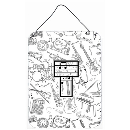 Carolines Treasures Letter T Musical Note Letters Wall and Door Hanging Prints CJ2007-TDS1216